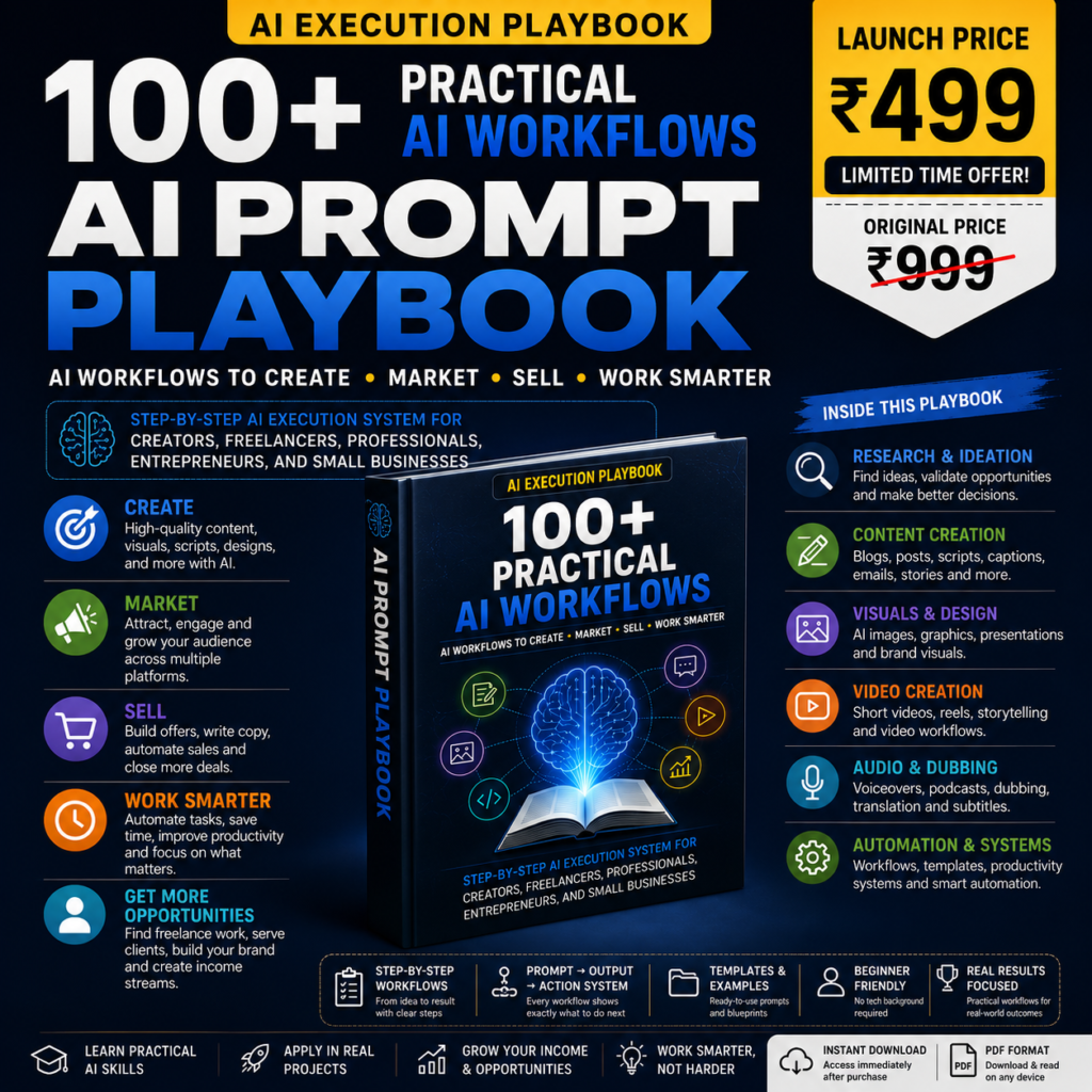 AI Prompt Playbook: Practical Workflows for Content, Freelancing & Business